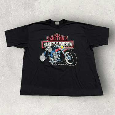 Hanes Beefy T Stratman Vintage 90's Harley Davidson 55th Black Hills Shirt  XXL