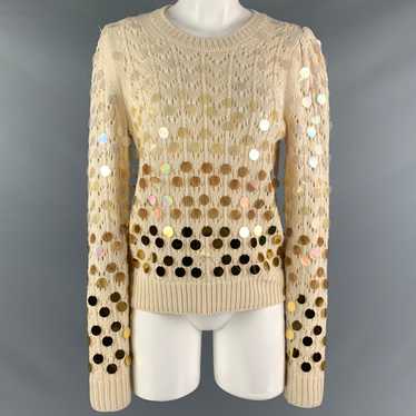 Marc Jacobs Cream Gold Wool Cashmere Payettes Swe… - image 1
