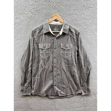Buckle BKE Gray Long Sleeve Chambray Button Up Co… - image 1