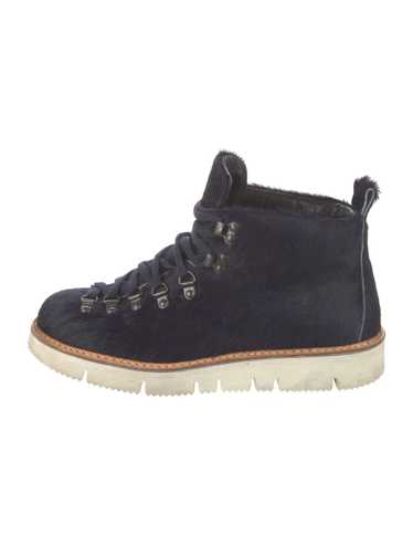 Fracap × Kith Navy Ponyhair Hiking Boots