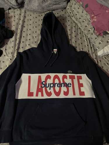 Supreme lacoste hotsell black hoodie