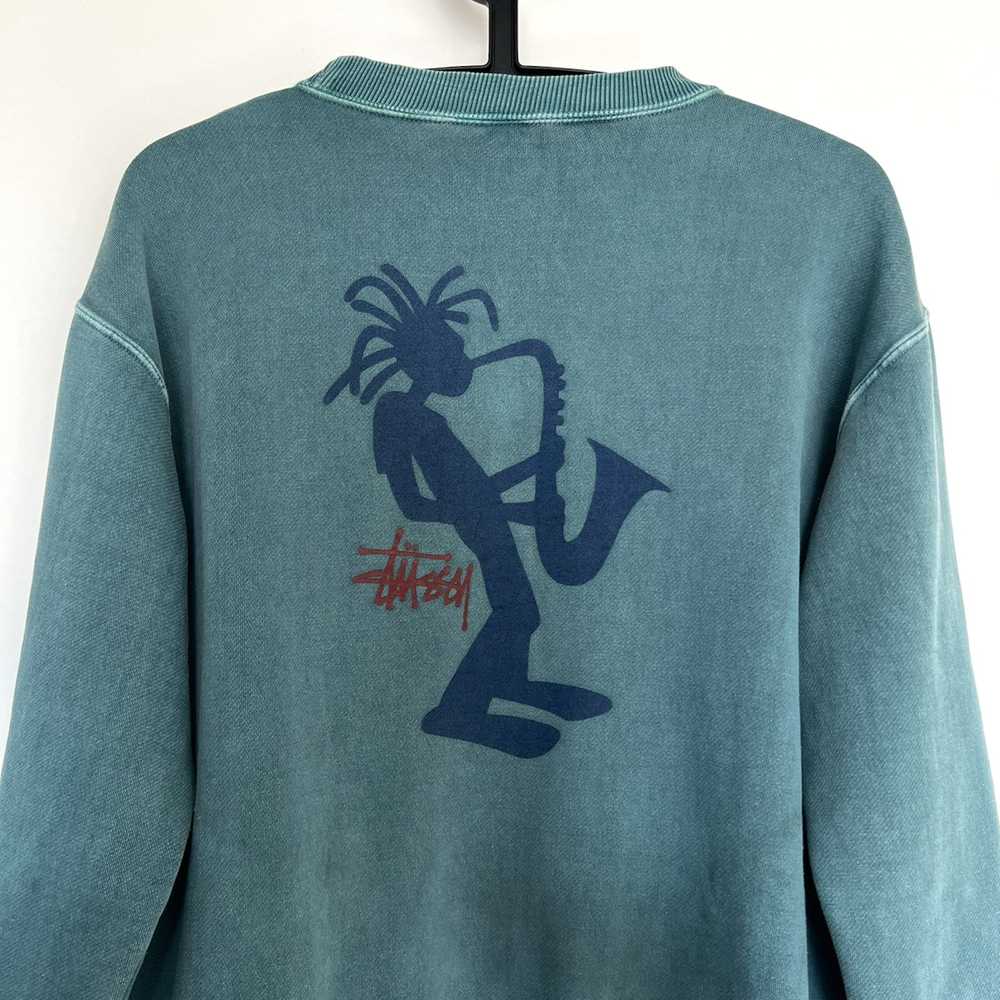 Stussy 90s Old Stussy Jazz Man Rasta Stickman Swe… - image 1