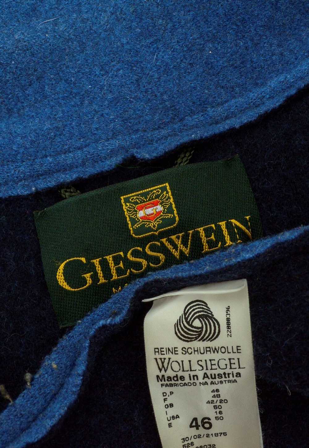 Giesswein Trachten XL EU 46 Wool Cardigan Coat Bl… - image 5