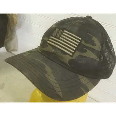 Other Mens Adjustable Green Camo American Flag Hat - image 1