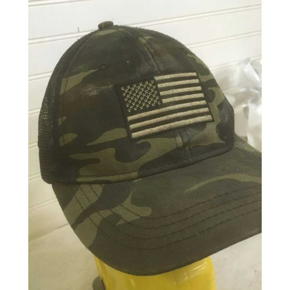 Other Mens Adjustable Green Camo American Flag Hat - image 2