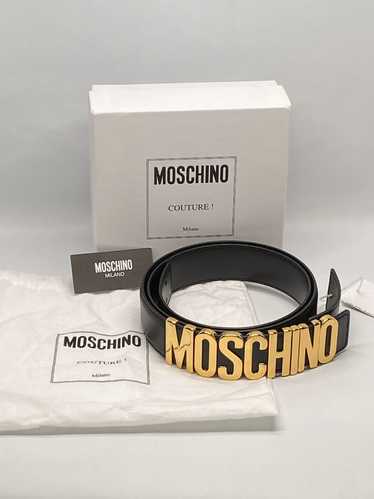 Moschino Moschino Men's Buckle-Logo Leather Belt