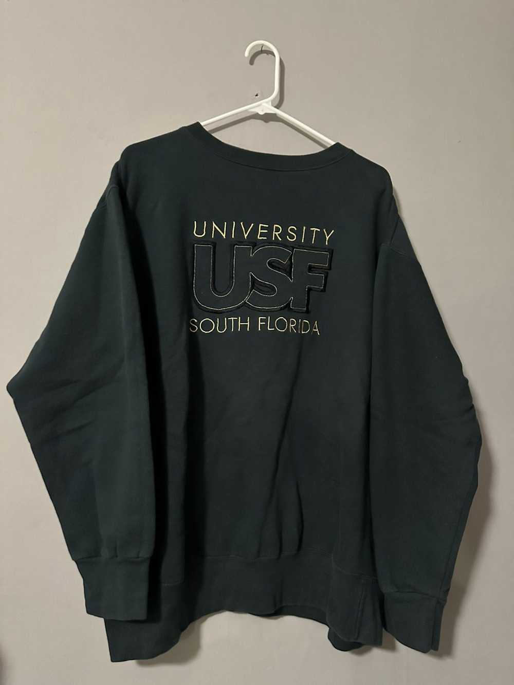Vintage USF Vintage Sweatshirt Pine Green Heavy E… - image 1