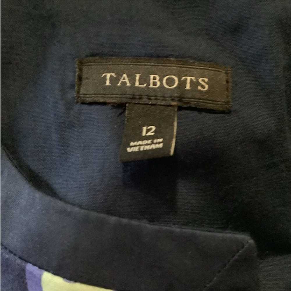Designer Talbots Paisley Blue Shift Dress size 12… - image 2