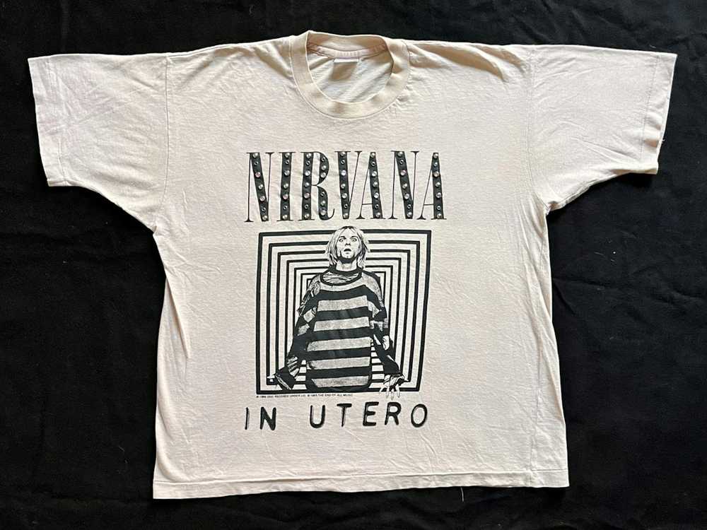 Nirvana × Vintage Vintage 90s Nirvana In Utero Bo… - image 3