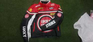 Genuine Leather Vintage Lucky Strike Motorcycle R… - image 1