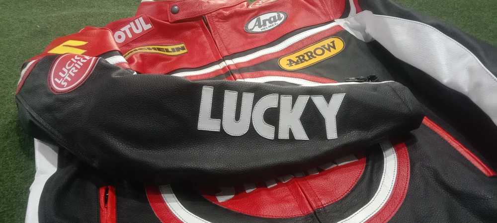 Genuine Leather Vintage Lucky Strike Motorcycle R… - image 4