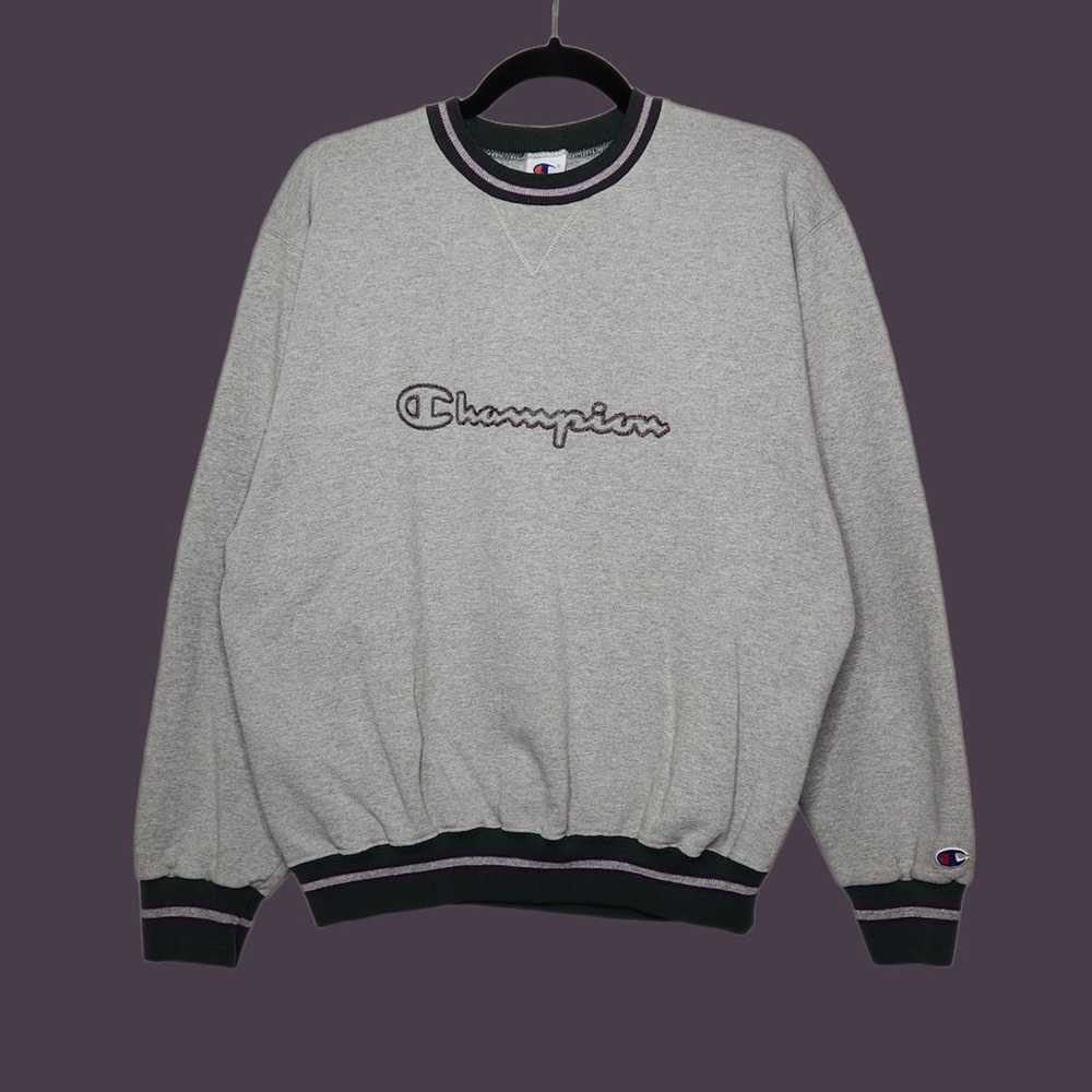 Champion Vintage Champion Spellout Stitched Crewn… - image 1