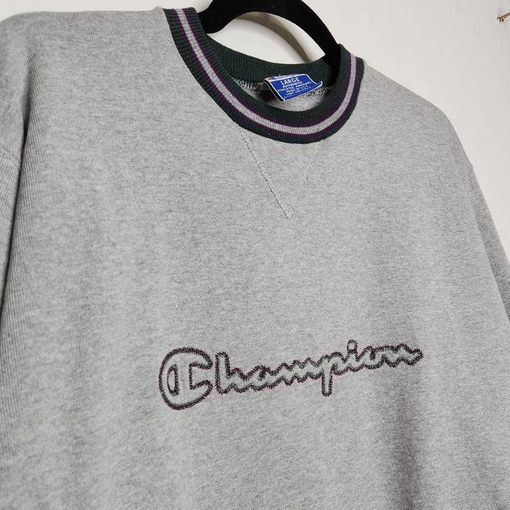 Champion Vintage Champion Spellout Stitched Crewn… - image 4