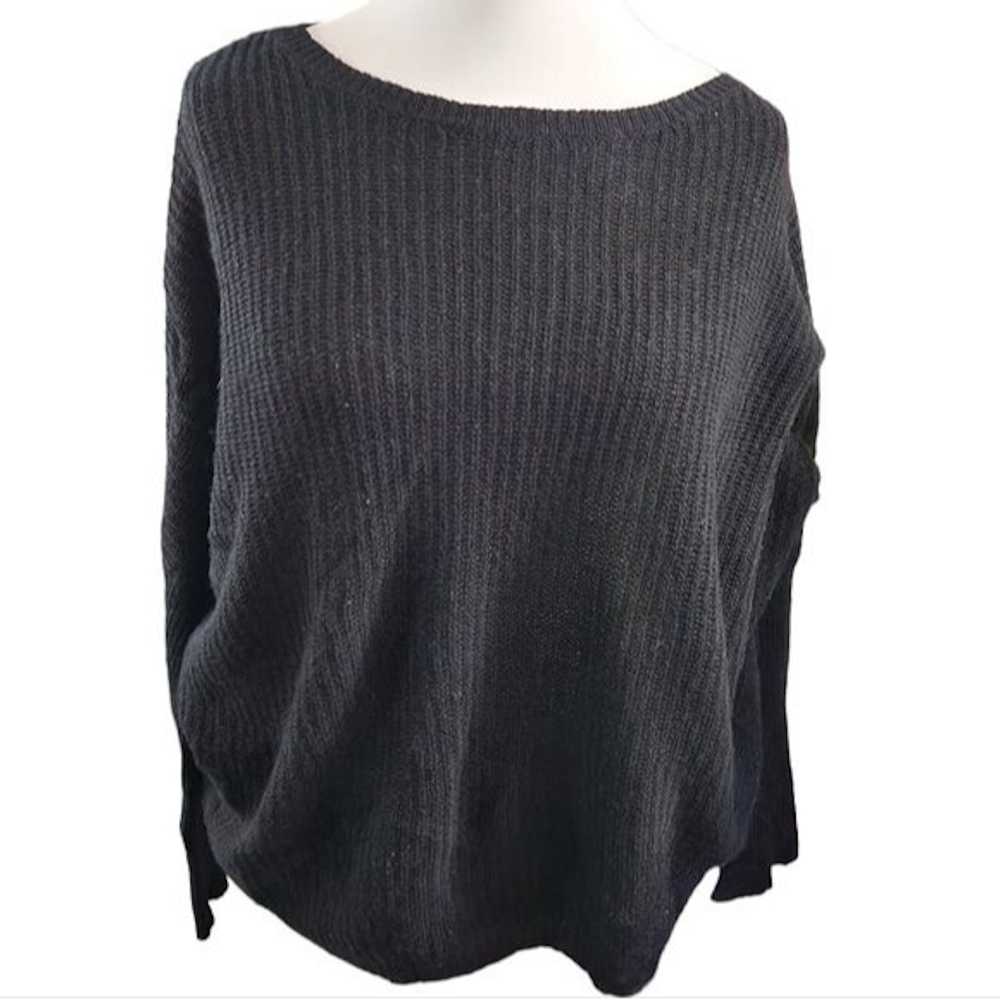 Other Confess XL Oversized Black Knit Sweater - image 1