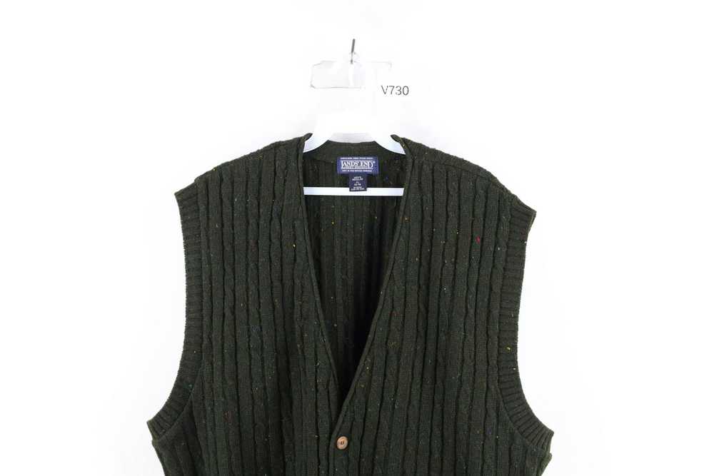 Lands End × Vintage Vintage 90s Lands End Wool Ca… - image 2