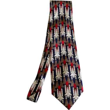 Vintage Space Shuttle Silk Tie