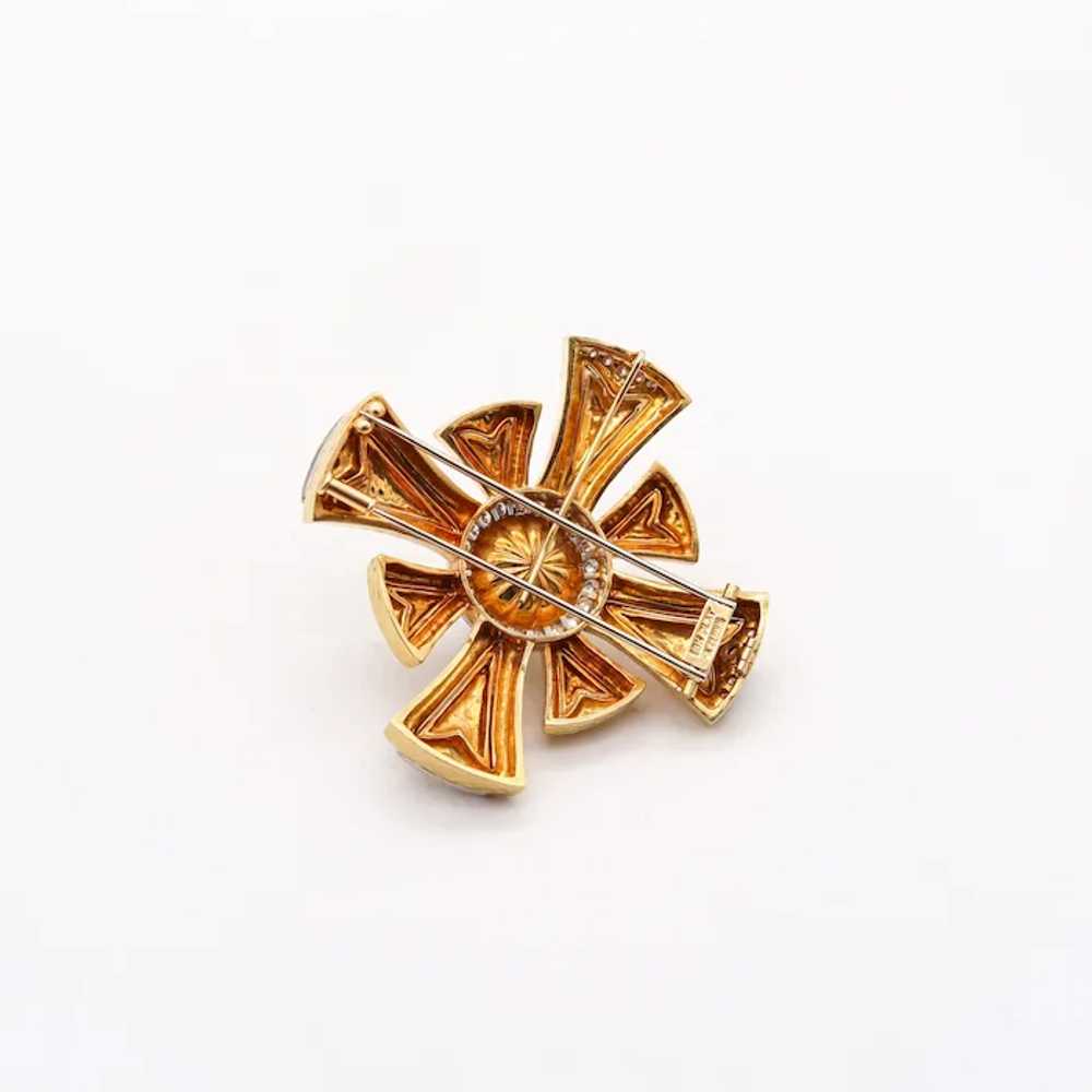 Andrew Clunn Pendant Brooch In 18Kt Gold And Plat… - image 5