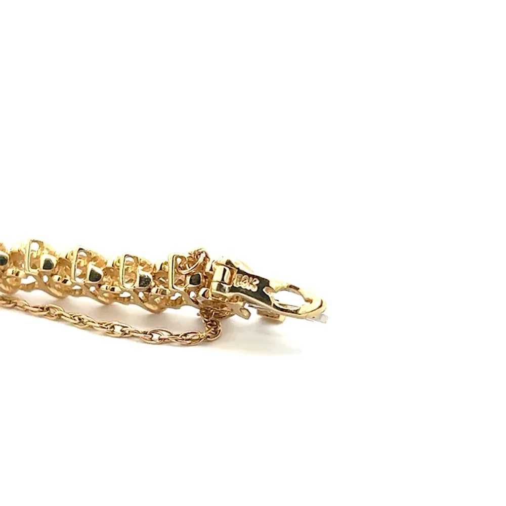 14k Yellow Gold Contemporary Diamond Bracelet - image 4