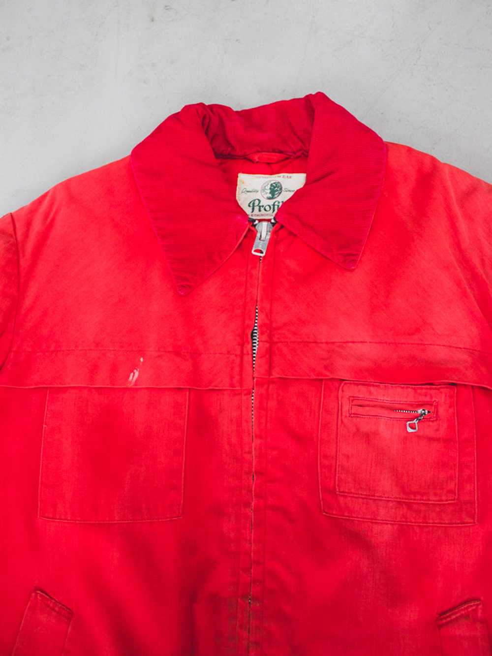 1940's Carter & Churchill Red Cotton Work Jacket … - image 4