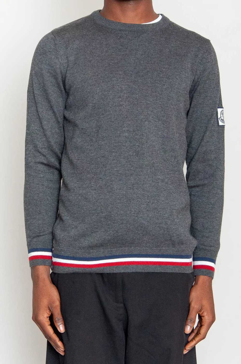 Moncler wool sweater with colorful details Grey m… - image 2