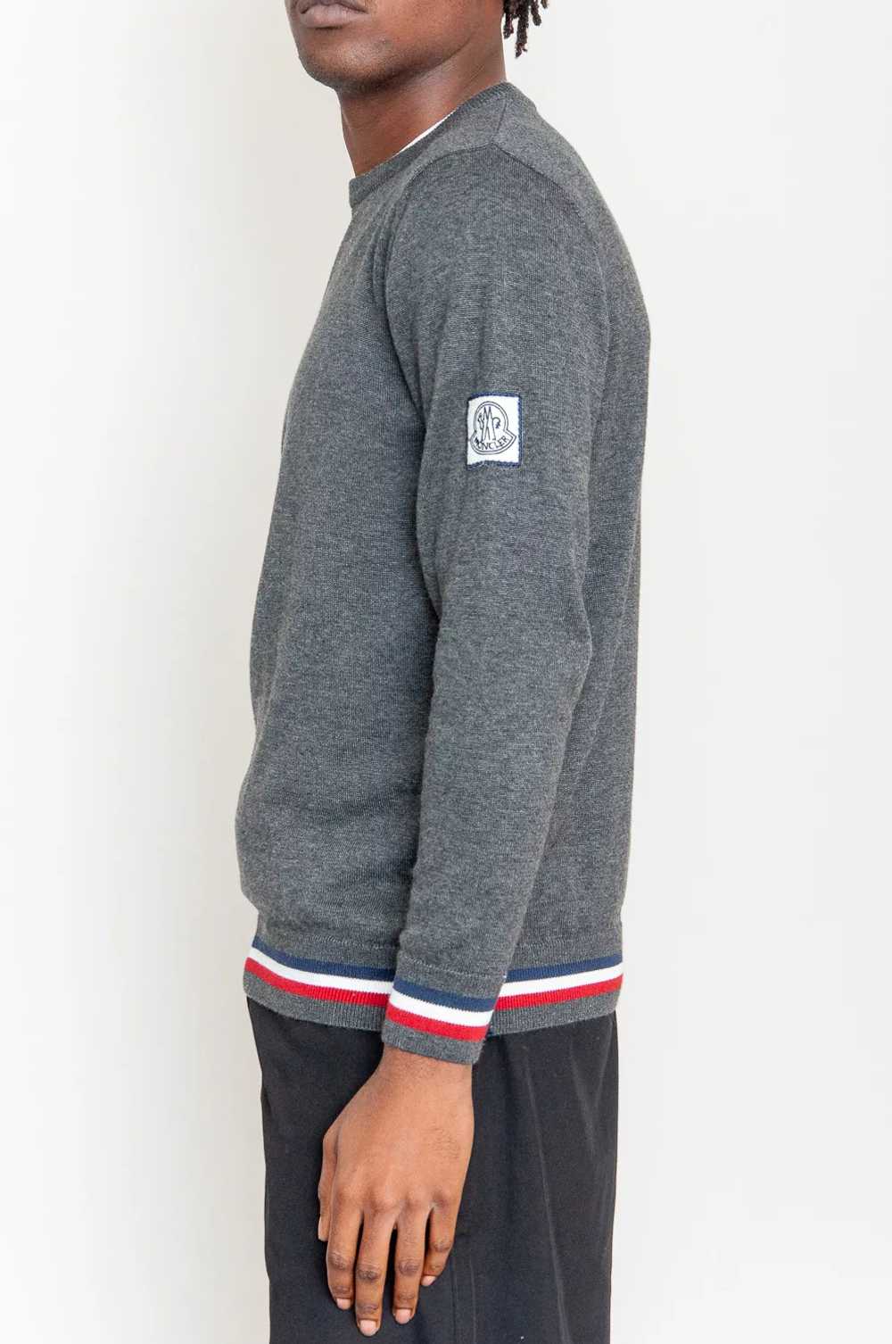 Moncler wool sweater with colorful details Grey m… - image 3