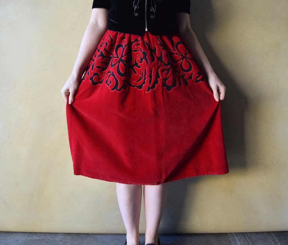 1950s Lanvin Castillo skirt . vintage velvet skir… - image 4