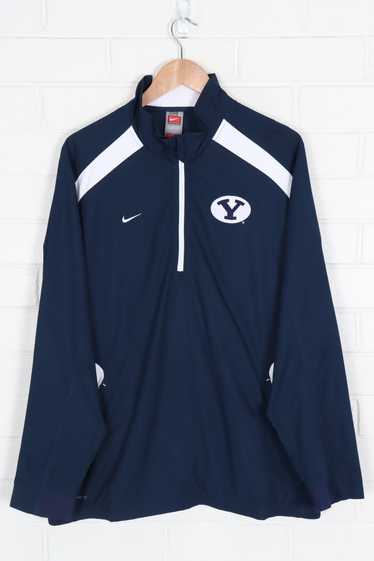 NIKE Embroidered Bringham Young Yahoo 1/4 Zip Win… - image 1