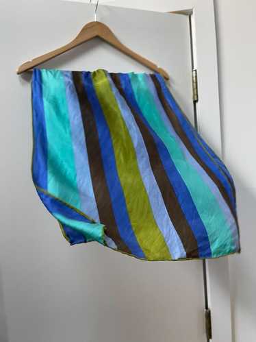 Japanese Silk Striped Silk Scarf - image 1