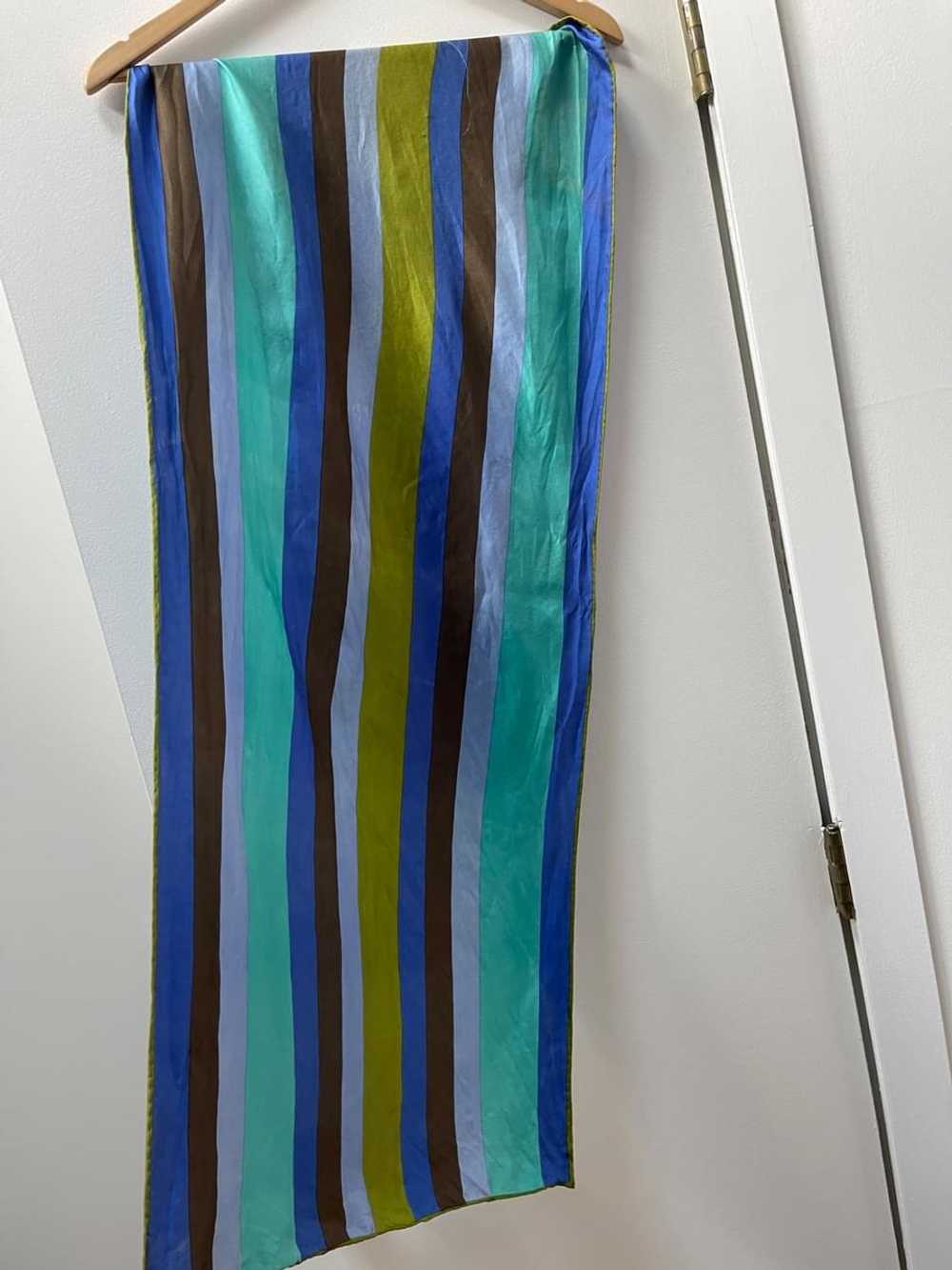 Japanese Silk Striped Silk Scarf - image 5