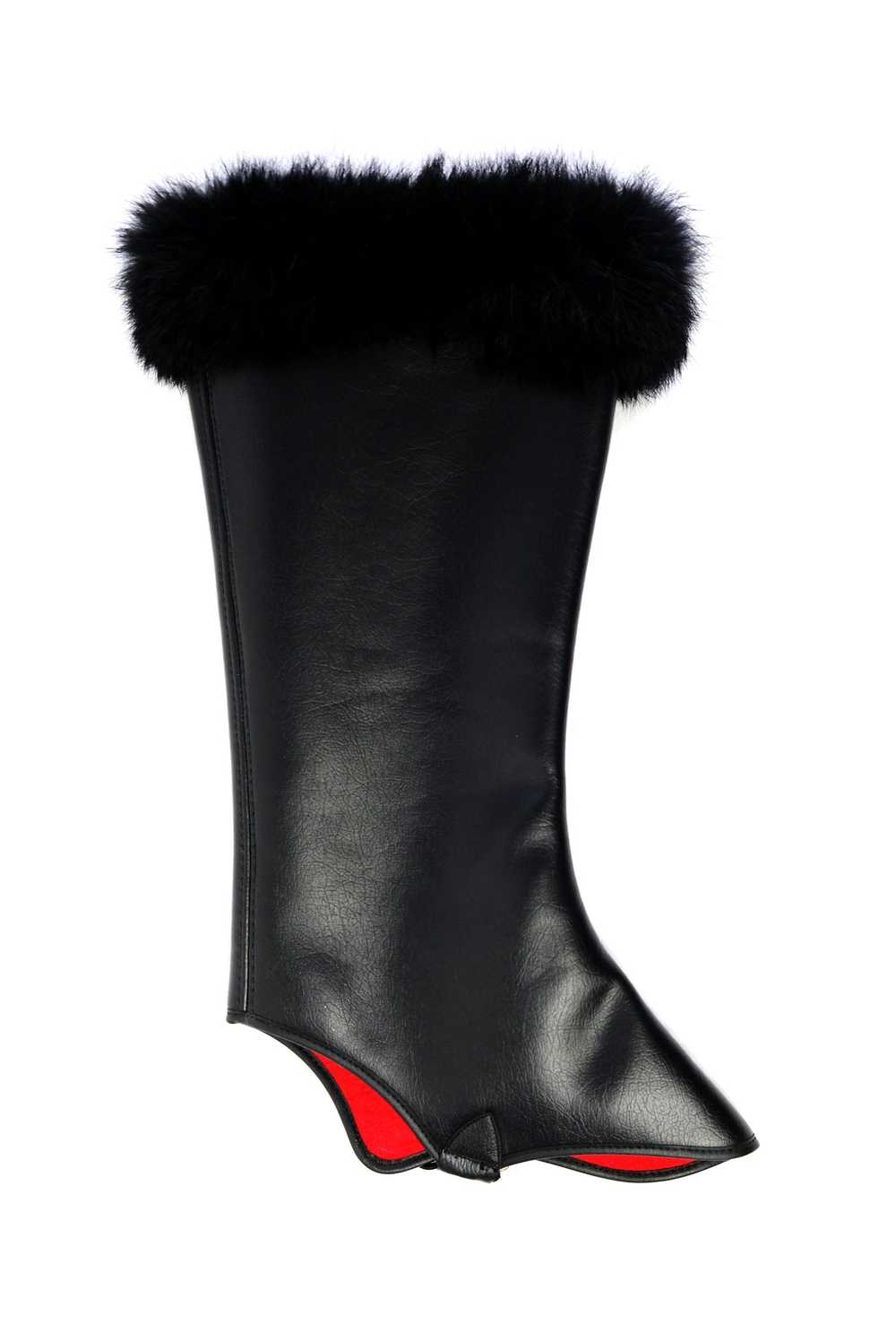 1960s Vintage Faux Leather and Fur Gaiters - image 5