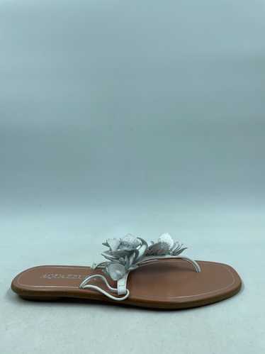 Authentic Aquazzura Silver T-Bar Sandals W 6 - image 1