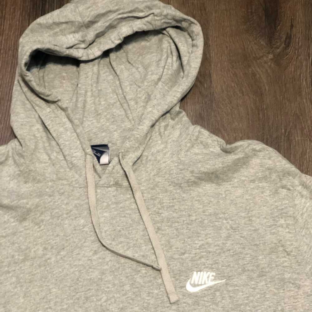 Nike Mens Hoodie Sweatshirt Gray Heathered Drawst… - image 2