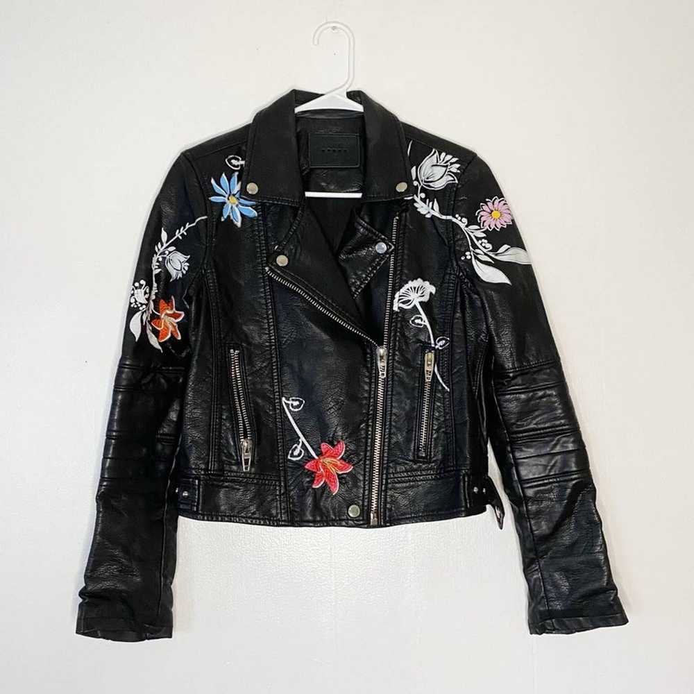 Blank NYC Embroidered Faux Leather Jacket in Secr… - image 2