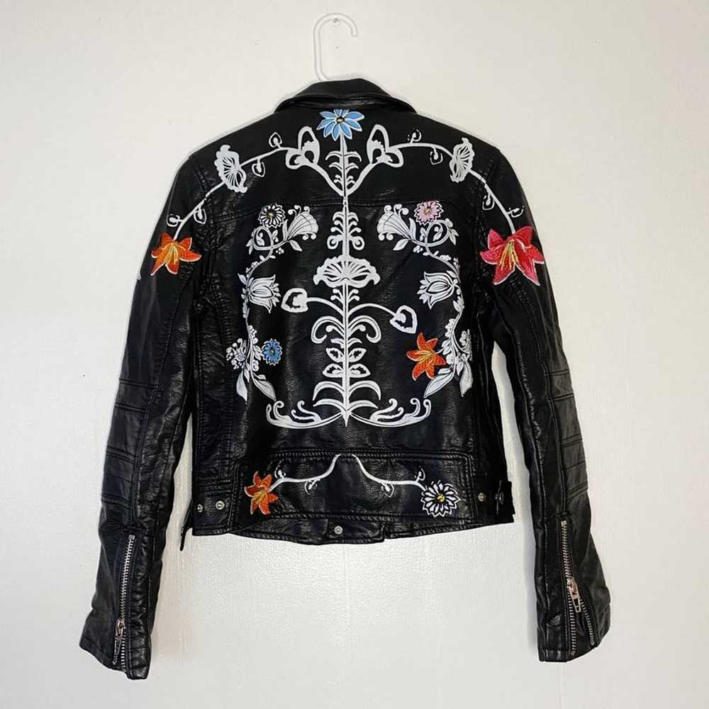 Blank NYC Embroidered Faux Leather Jacket in Secr… - image 3