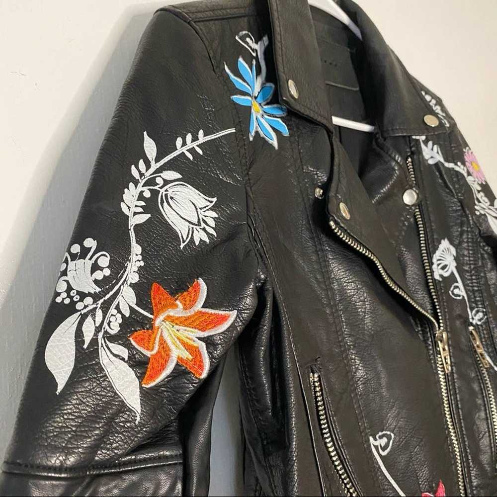 Blank NYC Embroidered Faux Leather Jacket in Secr… - image 7