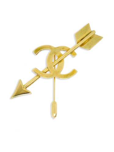 CHANEL Pre-Owned 1993 CC arrow brooch - Gold