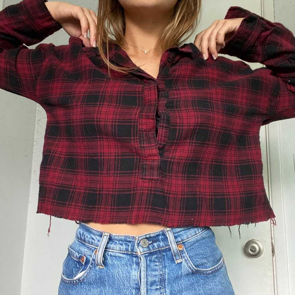 Cropped flannel - image 2