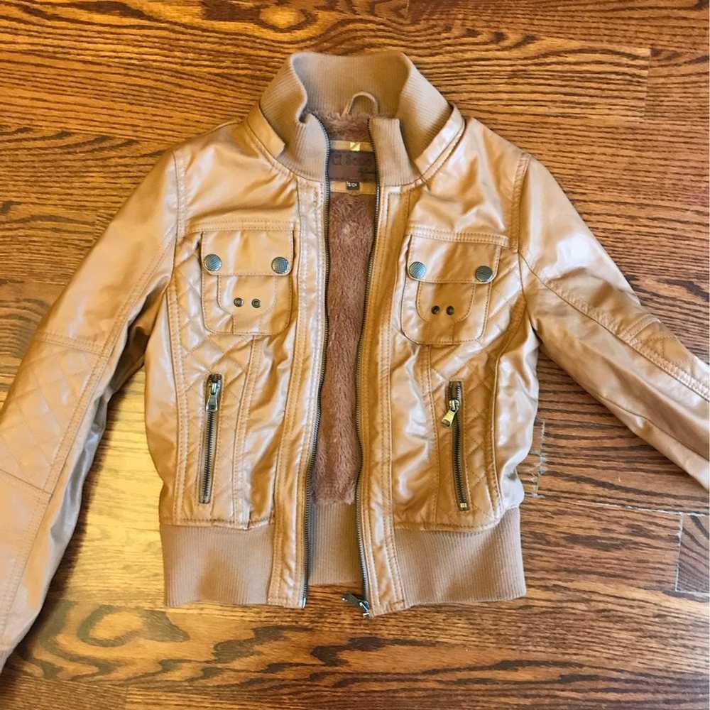 Faux Leather Jacket Top Gun Costume - image 1