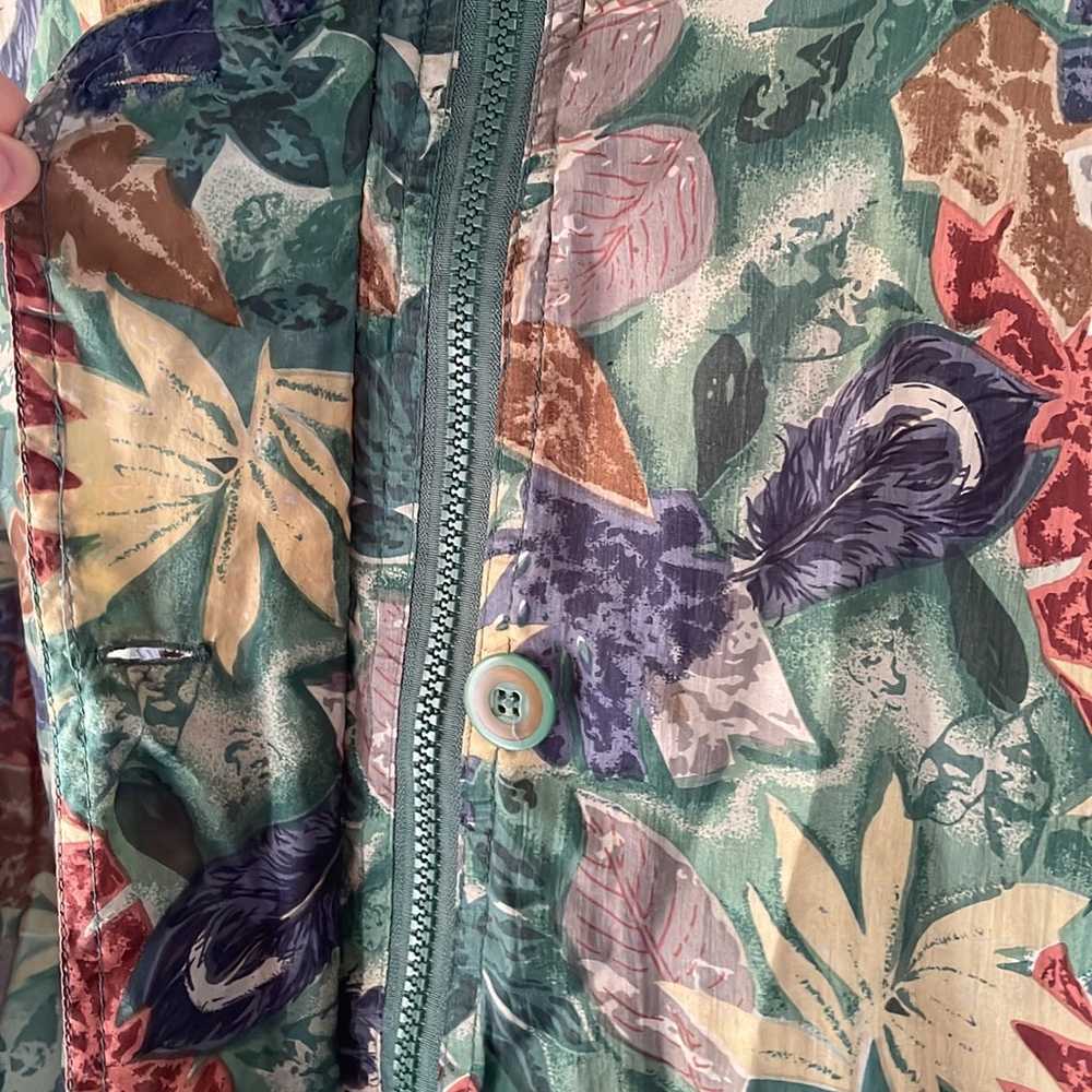 Vintage Floral Silk and Nylon Jacket - image 3