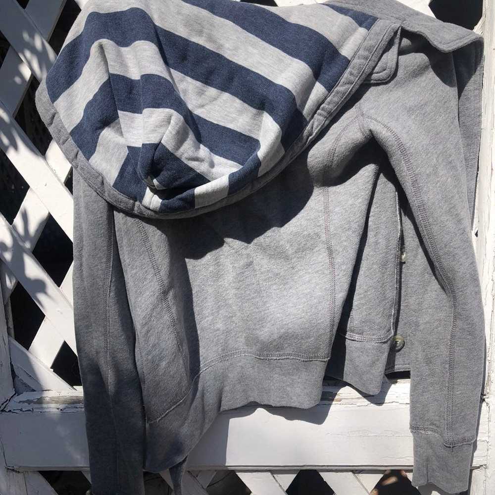 Vintage Y2K Gray Striped Abercrombie & Fitch Jack… - image 2