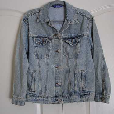 Faded Light Denim Jean Jacket - image 1