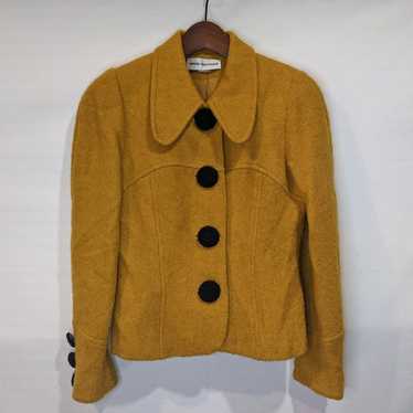 Vintage Nipon Boutique Yellow Wool Blazer Size 6 - image 1