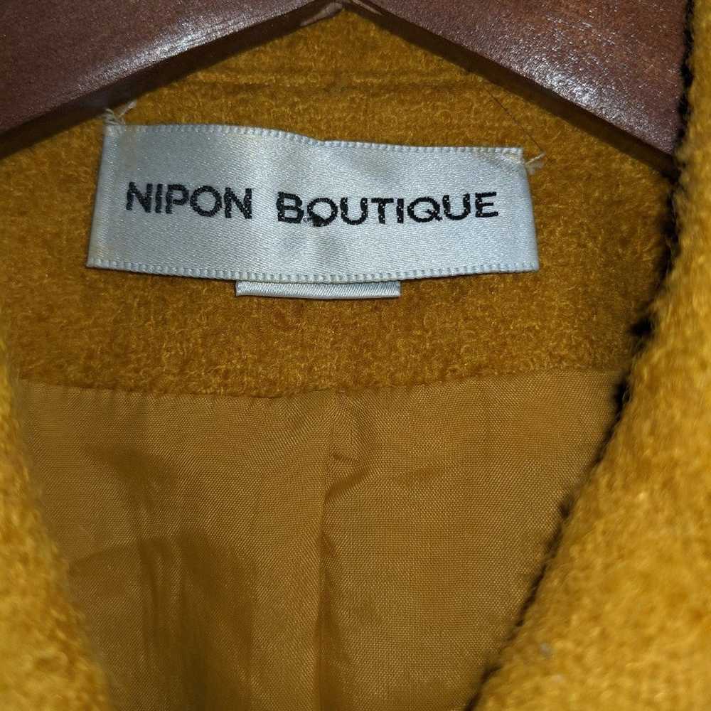 Vintage Nipon Boutique Yellow Wool Blazer Size 6 - image 5