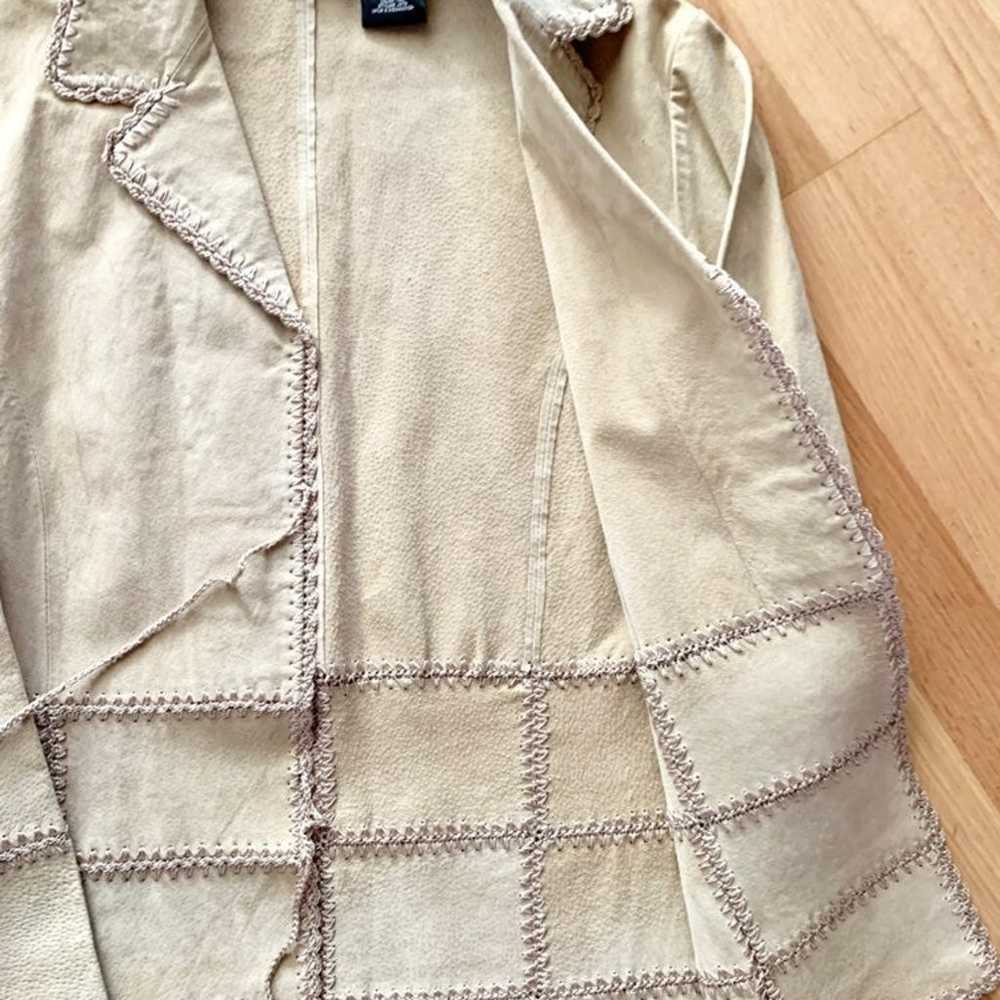 Vintage Genuine Suede Leather Patchwork Jacket - image 6
