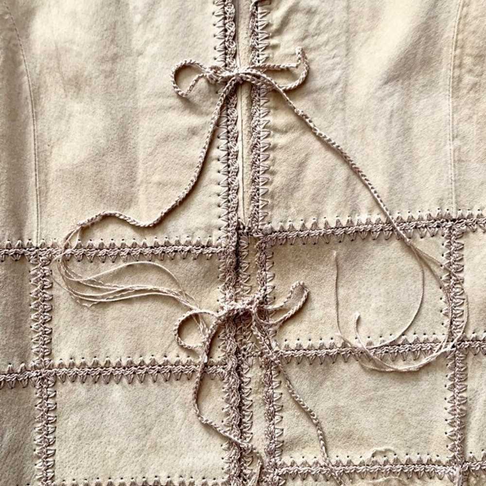 Vintage Genuine Suede Leather Patchwork Jacket - image 9