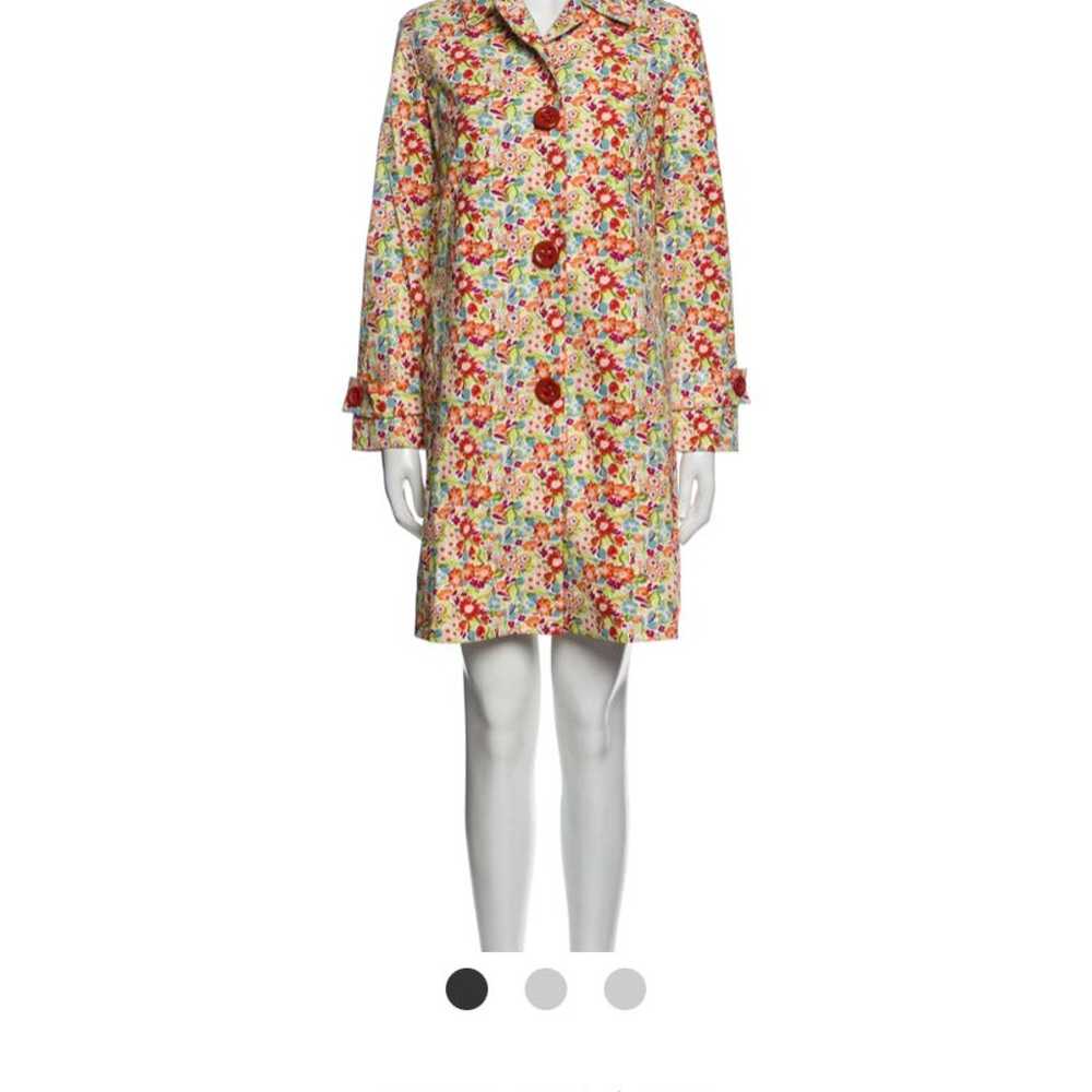 Vintage Bill Blass Floral Trench Coat 6 - image 11