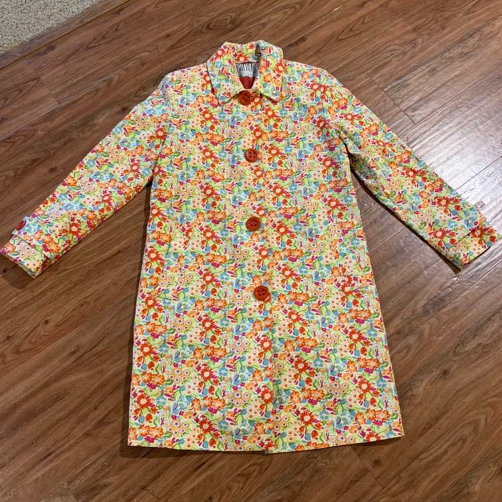 Vintage Bill Blass Floral Trench Coat 6 - image 1