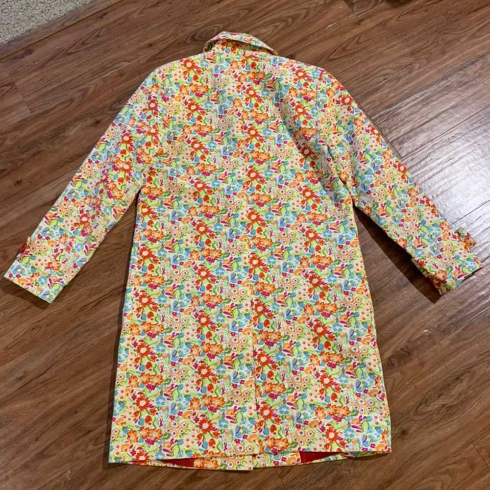 Vintage Bill Blass Floral Trench Coat 6 - image 2
