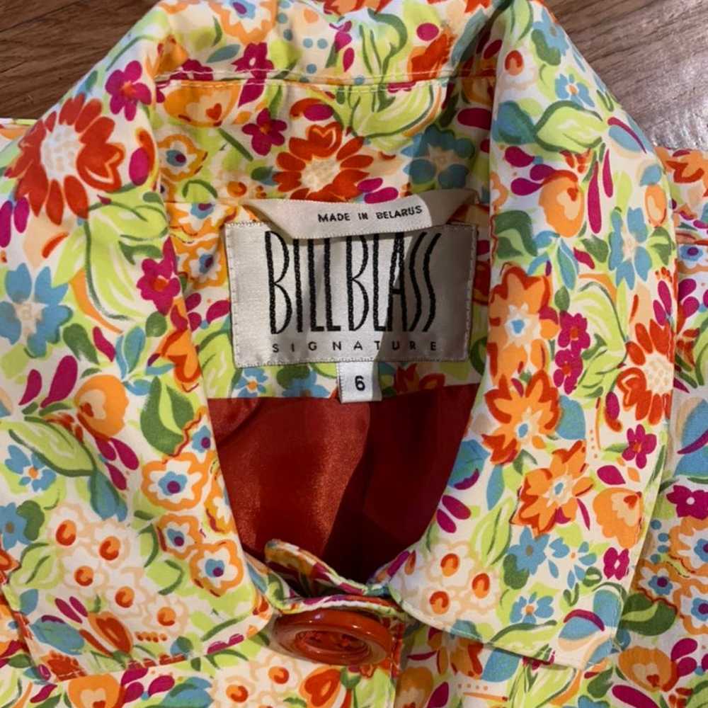 Vintage Bill Blass Floral Trench Coat 6 - image 9