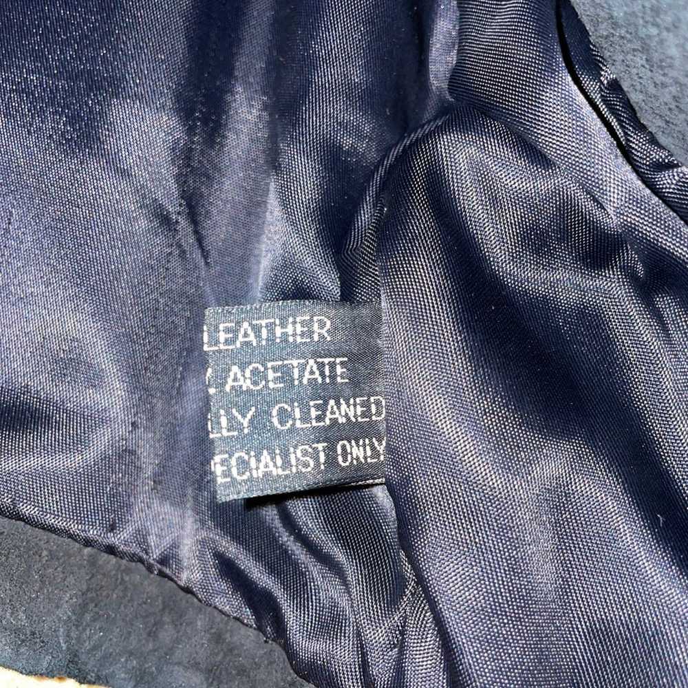 Vintage Genuine Leather suede Jacket & Skirt set - image 4